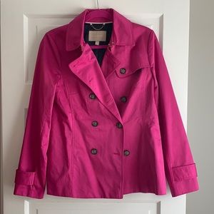 New Banana Republic Fuchsia Pink Trench Jacket